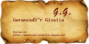 Gerencsér Gizella névjegykártya