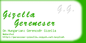 gizella gerencser business card