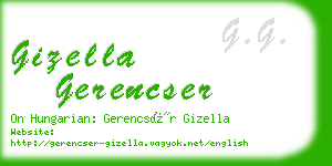 gizella gerencser business card